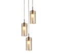 Duo III 3Lt Multi-Drop - Bronze Metal & Champagne Glass