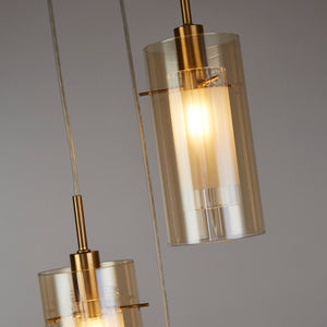 Searchlight Electric Duo III 3Lt Multi-Drop - Bronze Metal & Champagne Glass 2303-3CP