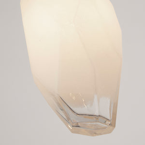 Searchlight Electric Rocky 1Lt Pendant, Satin Brass Metal  & Glass 23141-1SB