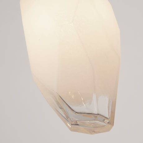Searchlight Electric Rocky 1Lt Pendant, Satin Brass Metal  & Glass 23141-1SB