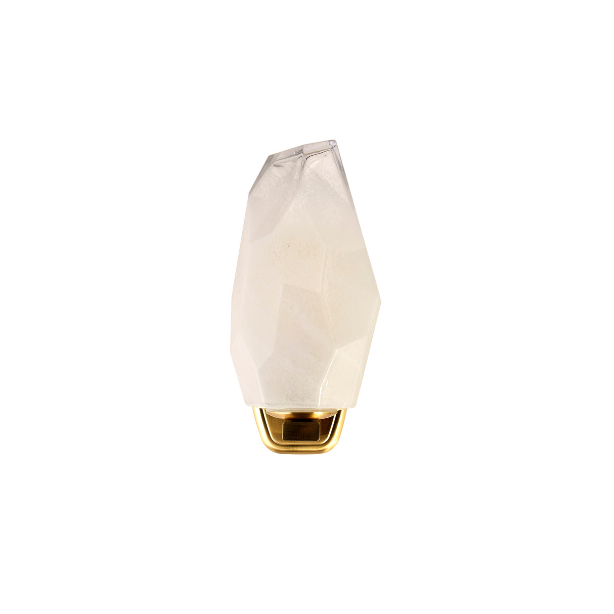 Searchlight Electric Rocky 1Lt Wall Light, Satin Brass Metal  & Glass 23142-1SB