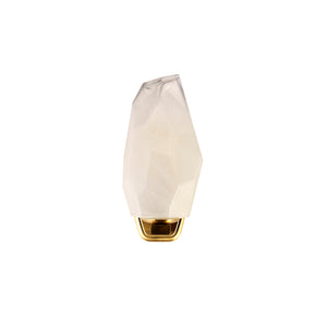 Searchlight Electric Rocky 1Lt Wall Light, Satin Brass Metal  & Glass 23142-1SB