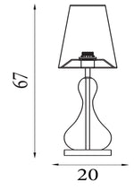 Searchlight Electric Marakesh 1Lt Table Lamp Satin Brass Metal Black Ombre Glass 23186BK