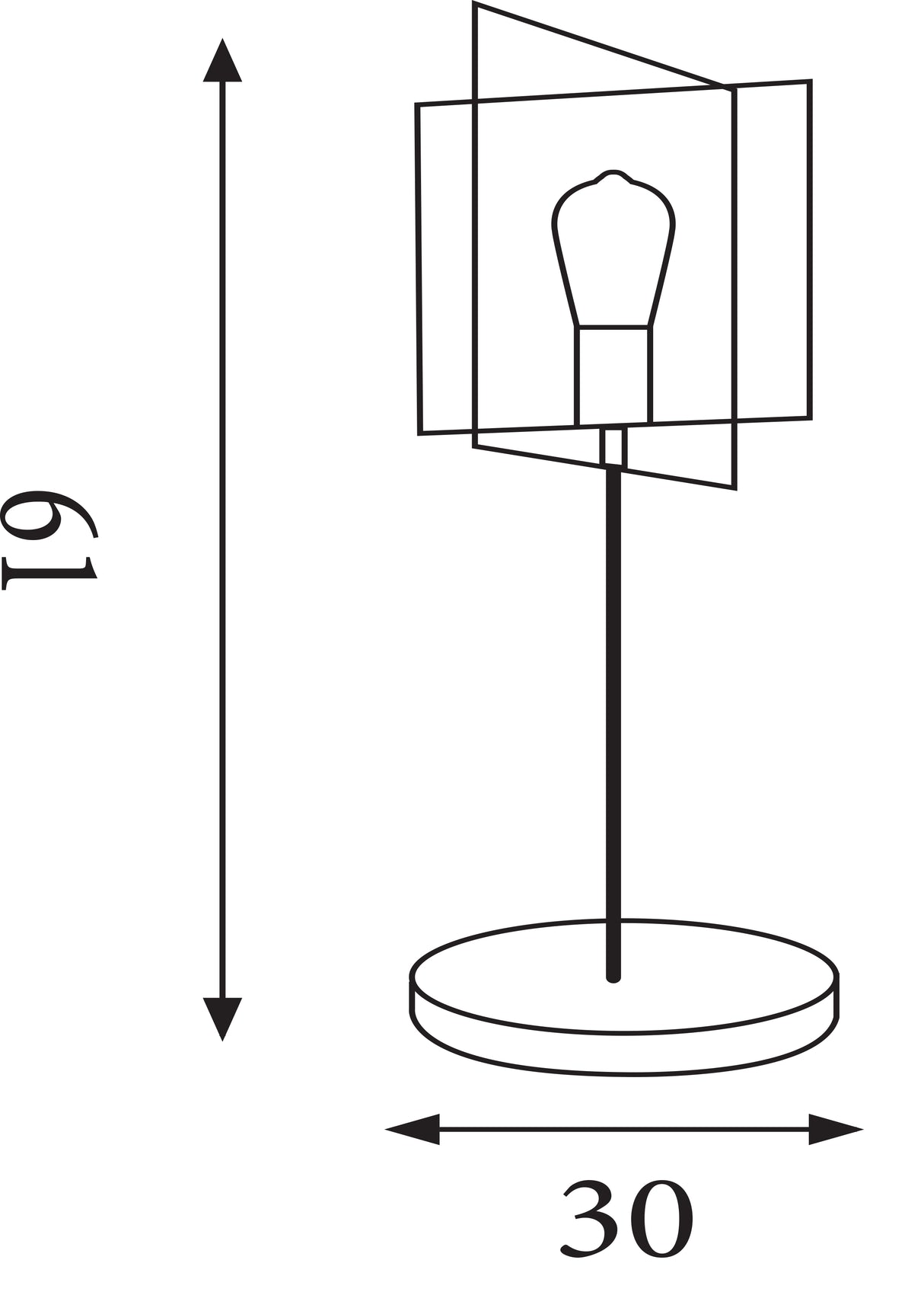 Searchlight Electric Plaza Table Lamp - Matt Black Metal 23201-1BK