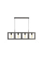 Plaza 4Lt Pendant - Matt Black Metal