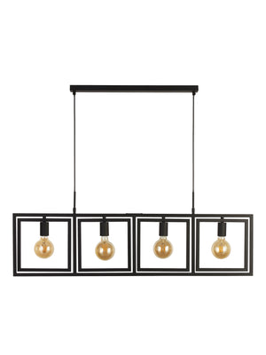 Searchlight Electric Plaza 4Lt Pendant - Matt Black Metal 23203-4BK
