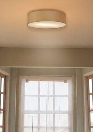 Searchlight Electric Drum 2Lt  Flush, Champagne Velvet Shade 23298-2CP