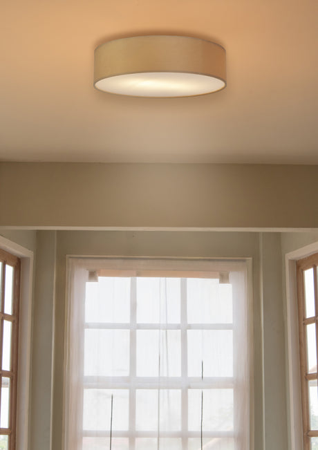 Searchlight Electric Drum 2Lt  Flush, Champagne Velvet Shade 23298-2CP