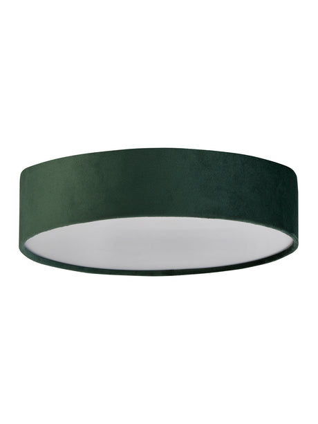 Searchlight Electric Drum 2Lt Flush - Green Velvet 23298-2GR