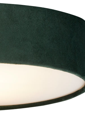 Searchlight Electric Drum 2Lt Flush - Green Velvet 23298-2GR
