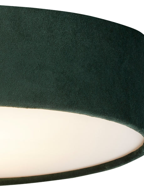 Searchlight Electric Drum 2Lt Flush - Green Velvet 23298-2GR