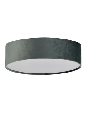 Searchlight Electric Drum 2Lt Flush - Grey Velvet 23298-2GY