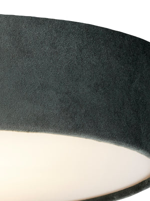 Searchlight Electric Drum 2Lt Flush - Grey Velvet 23298-2GY