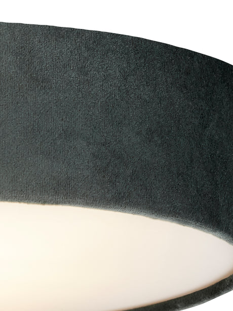 Searchlight Electric Drum 2Lt Flush - Grey Velvet 23298-2GY