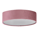 Searchlight Electric Drum 2Lt Flush - Pink Velvet 23298-2PI