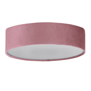 Searchlight Electric Drum 2Lt Flush - Pink Velvet 23298-2PI