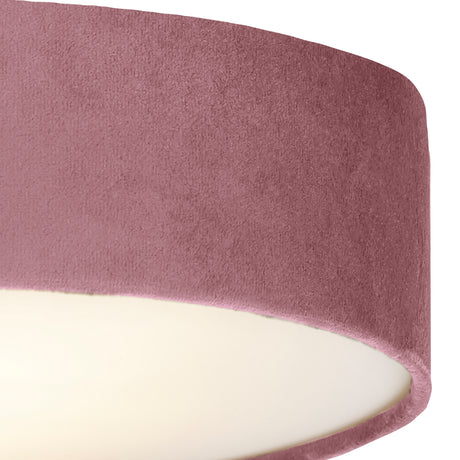 Searchlight Electric Drum 2Lt Flush - Pink Velvet 23298-2PI