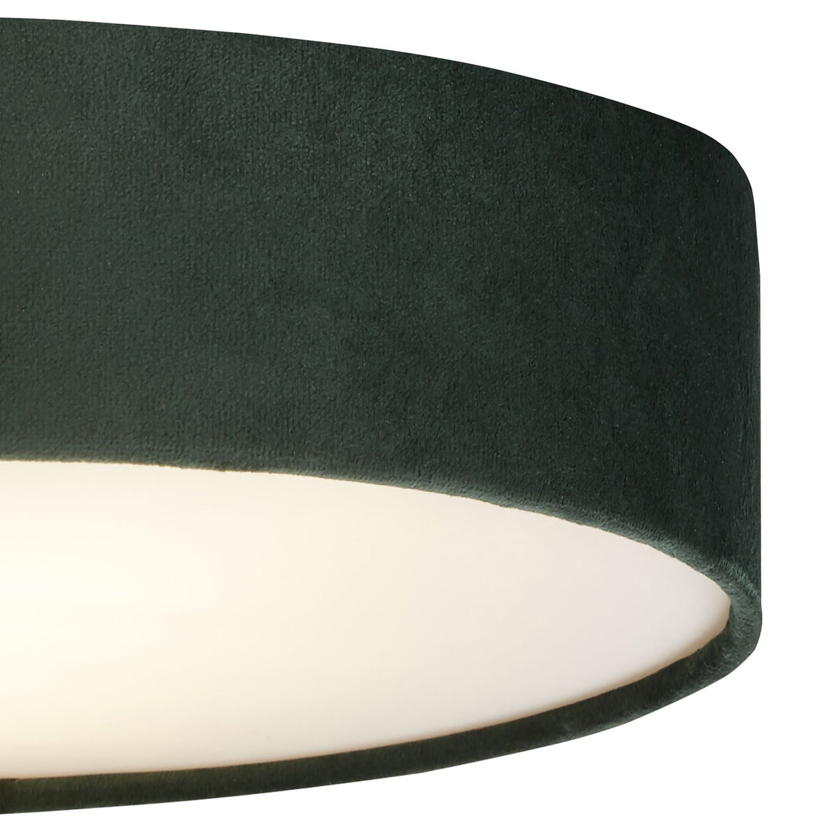 Searchlight Electric Drum 3Lt Flush - Green Velvet 23298-3GR