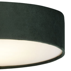 Searchlight Electric Drum 3Lt Flush - Green Velvet 23298-3GR
