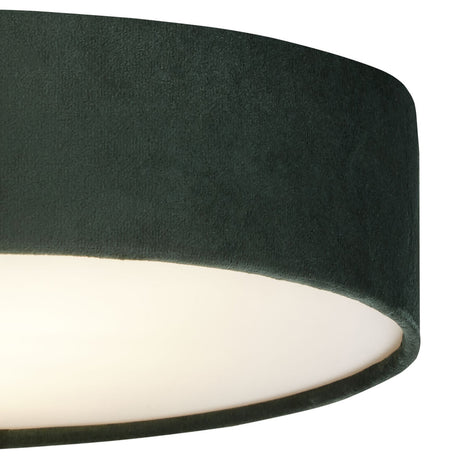 Searchlight Electric Drum 3Lt Flush - Green Velvet 23298-3GR