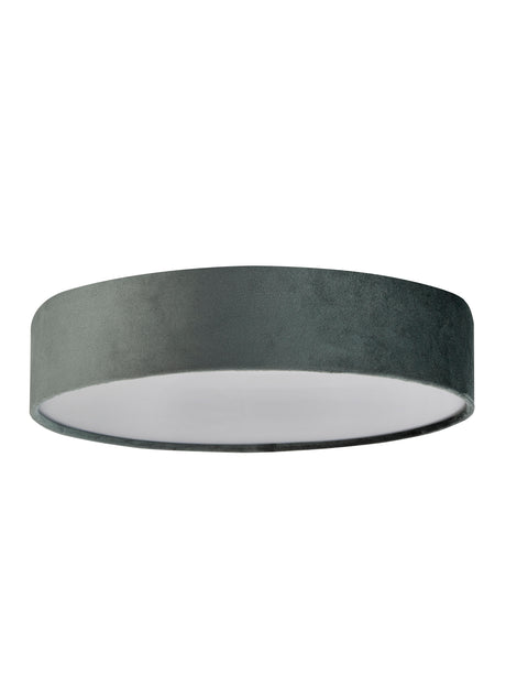 Searchlight Electric Drum 3Lt Flush - Grey Velvet 23298-3GY