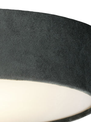 Searchlight Electric Drum 3Lt Flush - Grey Velvet 23298-3GY