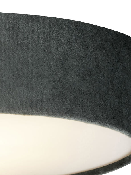 Searchlight Electric Drum 3Lt Flush - Grey Velvet 23298-3GY