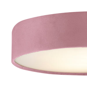 Searchlight Electric Drum 3Lt Flush - Pink Velvet 23298-3PI