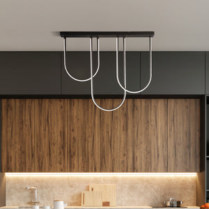 Searchlight Electric Chime LED Flush Matt Black Metal 23325BK