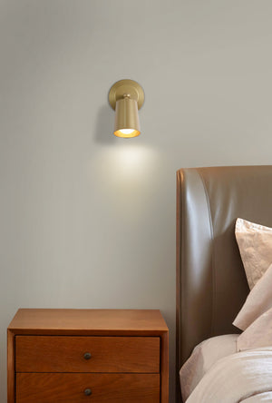 Searchlight Electric Cone Rechargeable Wall Light, Gold Metal 23340GO
