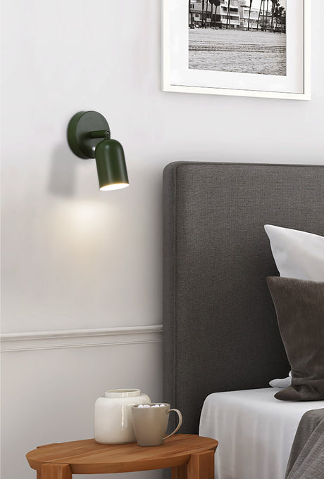 Searchlight Electric Cone Rechargeable Wall Light, Green Metal 23350GR