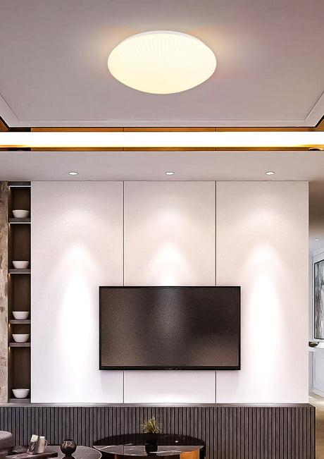 Searchlight Electric Malta LED Flush - White acrylic 23381-40WH