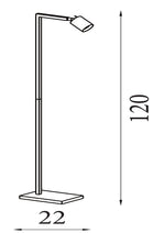 Searchlight Electric Office 1Lt Floor Lamp, Latte Metal 24109LT