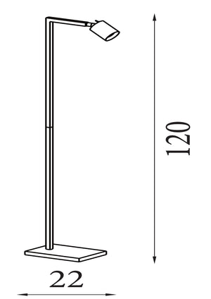 Searchlight Electric Office 1Lt Floor Lamp, Latte Metal 24109LT