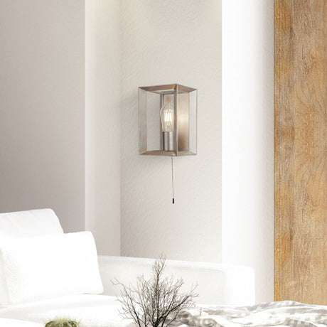 Searchlight Electric Heaton Wall Light - Brushed Gold/Silver Metal 2411SI