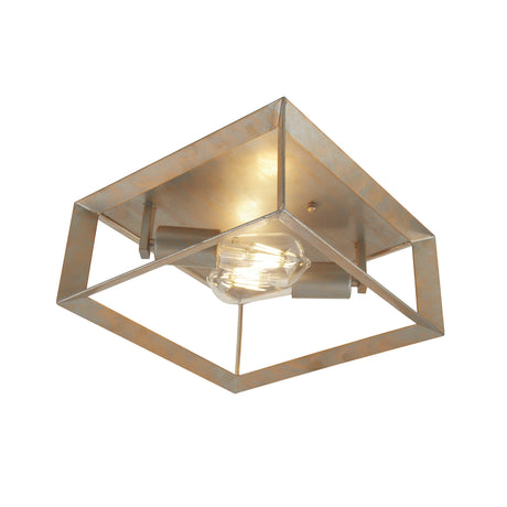 Heaton 2Lt Flush  - Brushed Gold/Silver Metal