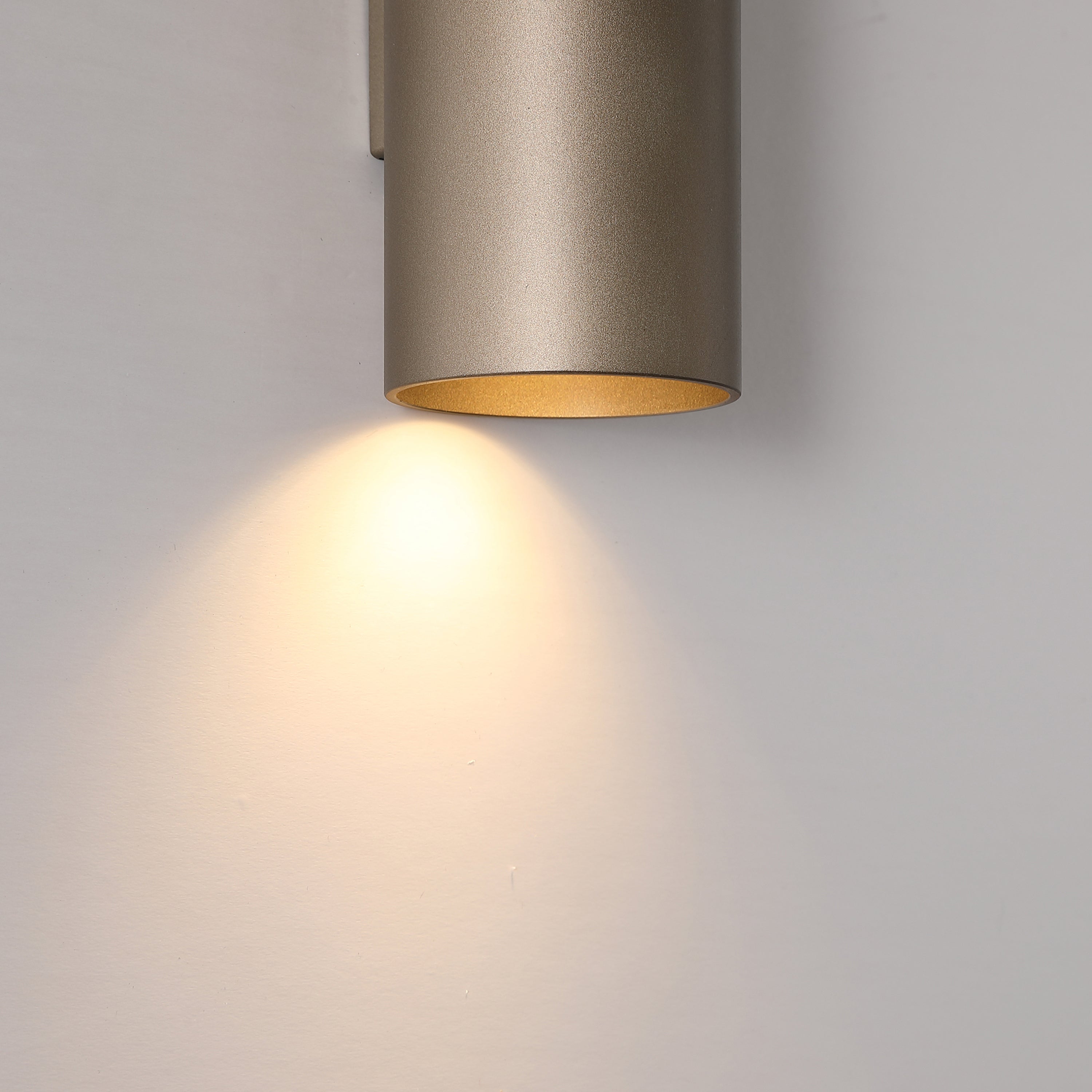 Searchlight Electric Cyls Cylinder Up&Down Wall Light, GU10, Latte 24125LT