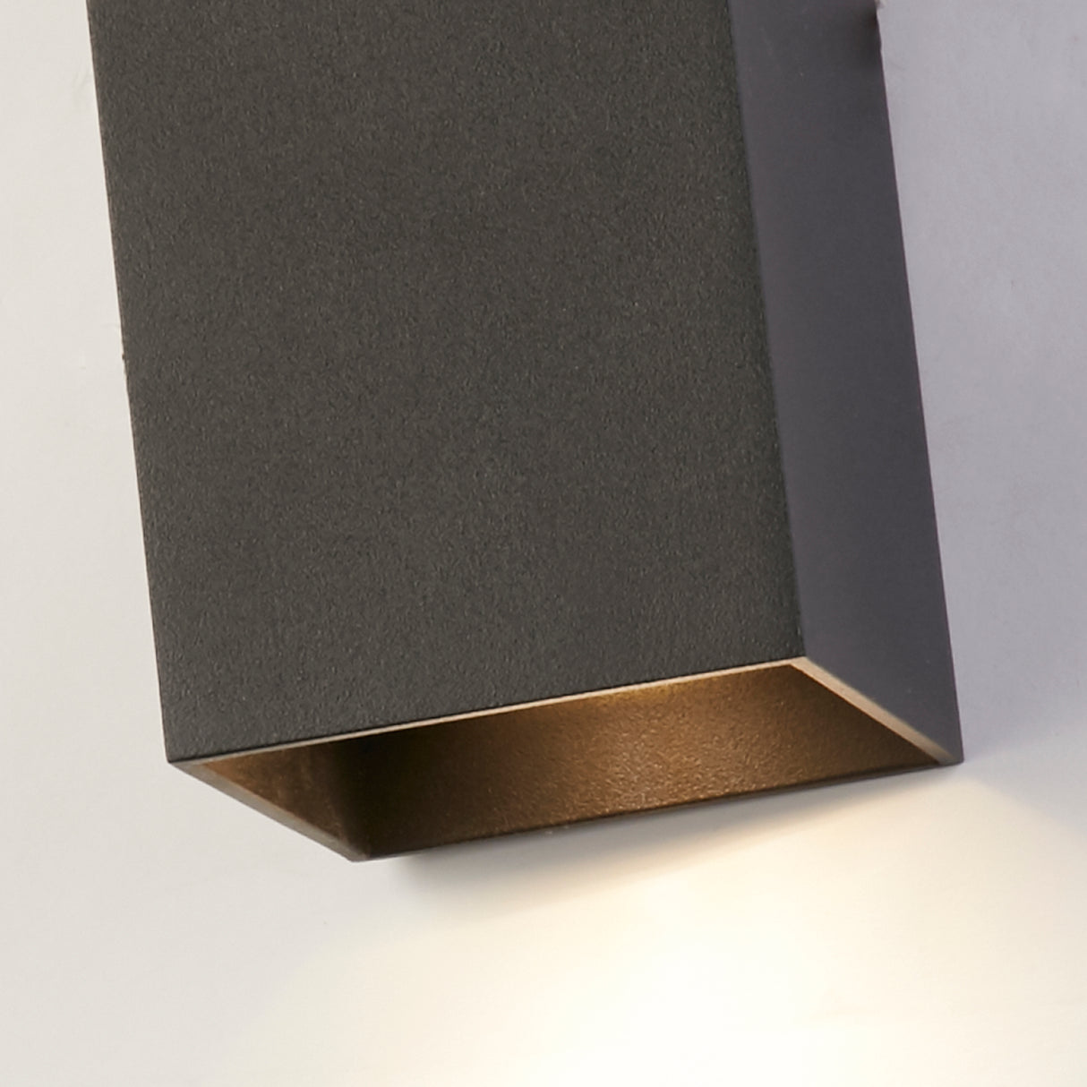 Searchlight Electric Don Square Up&Down Wall Light, GU10, Black 24126BK