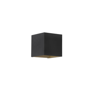 Searchlight Electric Newton Square Up&Down Wall Light, G9, Black/Gold 24127BG