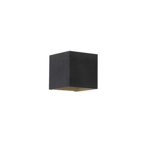 Searchlight Electric Newton Square Up&Down Wall Light, G9, Black/Gold 24127BG