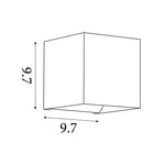 Searchlight Electric Newton Square Up&Down Wall Light, G9, Black/Gold 24127BG