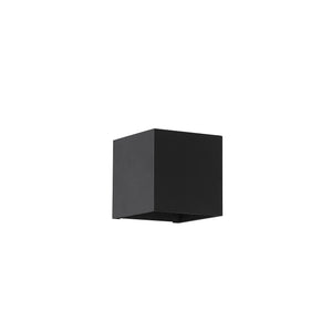 Searchlight Electric Newton Square Up&Down Wall Light, G9, Black 24127BK