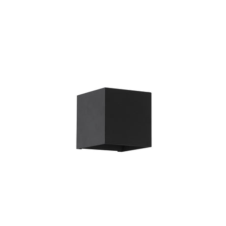 Searchlight Electric Newton Square Up&Down Wall Light, G9, Black 24127BK
