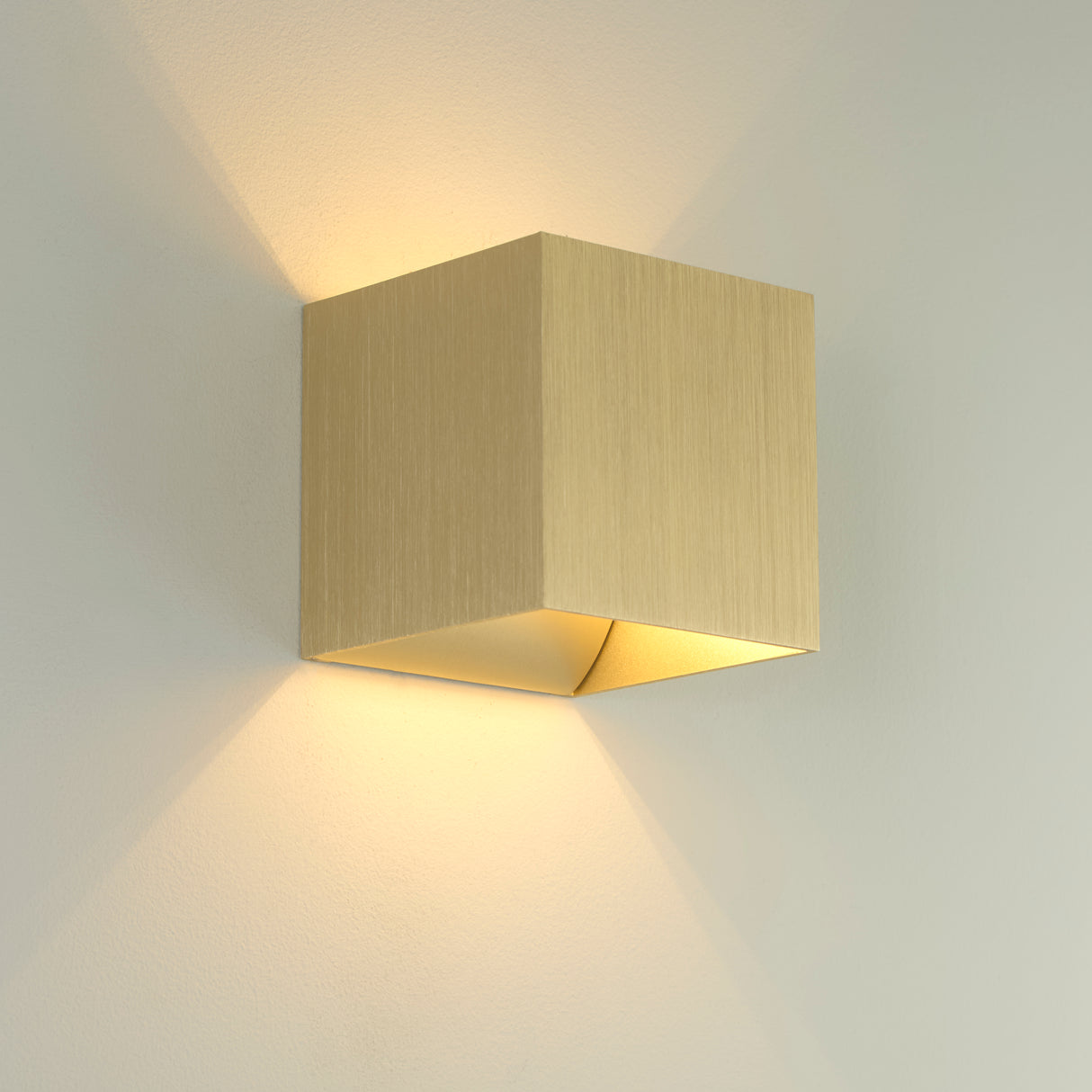 Searchlight Electric Newton Square Up&Down Wall Light, G9, Gold 24127GO