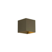 Newton Square Up&Down Wall Light, G9, Latte