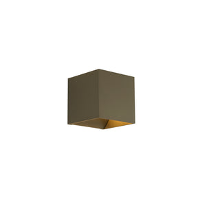 Newton Square Up&Down Wall Light, G9, Latte