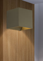 Searchlight Electric Newton Square Up&Down Wall Light, G9, Latte 24127LT