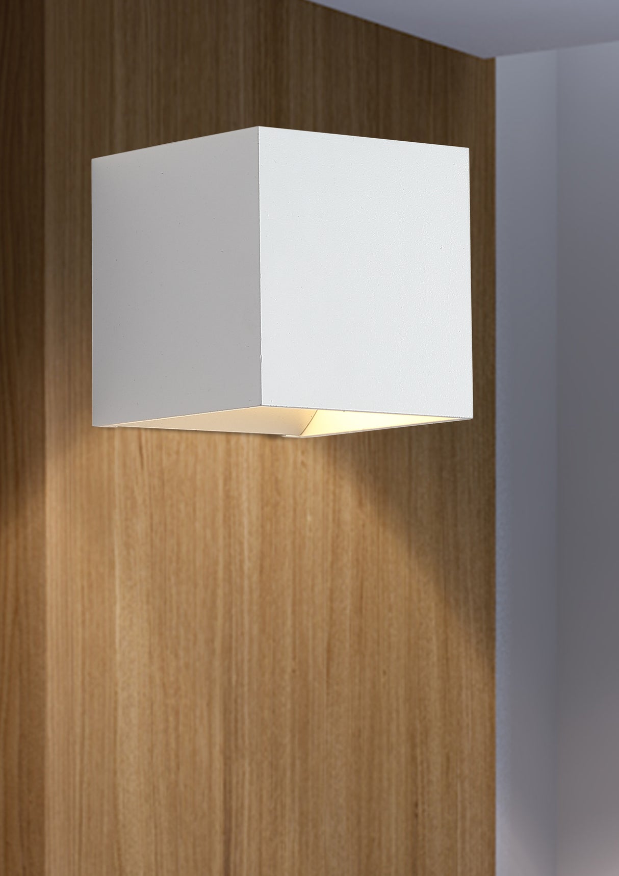Searchlight Electric Newton Square Up&Down Wall Light, G9, White 24127WH