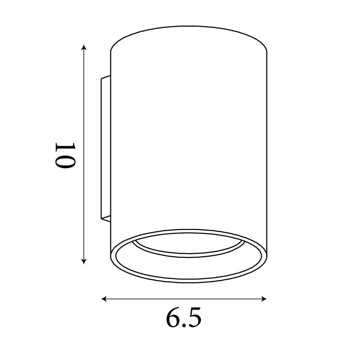 Searchlight Electric Cyls Cylinder Down Wall Light, GU10, Latte 24130LT