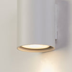 Searchlight Electric Cyls Cylinder Down Wall Light, GU10, White 24130WH